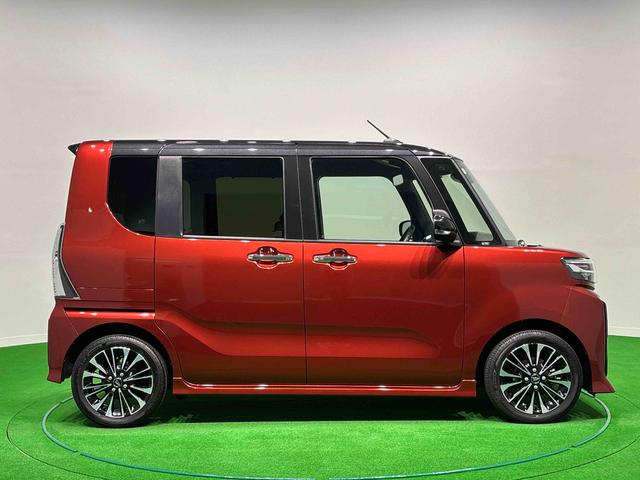 タントカスタムRS バックカメラ付き シートバックテーブルアイドリング 被害軽減ブレーキ 車線逸脱防止 セキュリティアラーム 電動格納ミラー LEDヘットライト ターボ 安全ボディ スマートキ− キーフリーキー オートライト(広島県)の中古車