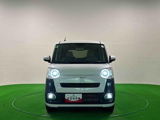 ムーヴキャンバスストライプスG 2トーンカラー バックカメラ スマアシLEDオートライト・フォグランプ 電動パーキングブレーキ プッシュボタンスタート セキュリティアラーム バックカメラ 両側パワースライドドアウエルカムオープン機能 オート電動格納式ドアミラー(広島県)の中古車