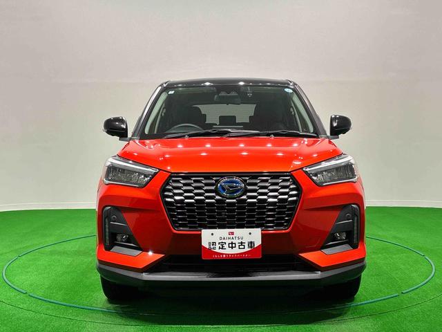 ロッキープレミアムG HEV 9インチディスプレイオーディオ ETCパノラマ ドラレコ LEDヘッドランプ・フォグランプ 全車速追従機能付アダプティブクルーズコントロール レーンキープコントロール ブラインドスポットモニター アルミホイール シートヒーター(広島県)の中古車