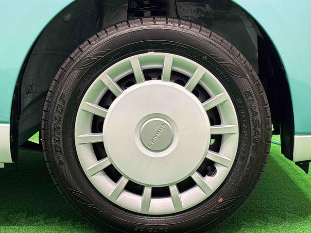 ムーヴキャンバスストライプスG 2トーンカラー バックカメラ シートヒーターLEDオートライト・フォグランプ 電動パーキングブレーキ プッシュボタンスタート セキュリティアラーム バックカメラ 両側パワースライドドアウエルカムオープン機能 オート電動格納式ドアミラー(広島県)の中古車