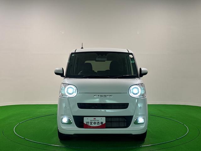 ムーヴキャンバスセオリーG 保証付き・ホットカップホルダー・シートヒーターLEDオートライト・フォグランプ 電動パーキングブレーキ プッシュボタンスタート セキュリティアラーム バックカメラ 両側パワースライドドアウエルカムオープン機能 オート電動格納式ドアミラー(広島県)の中古車