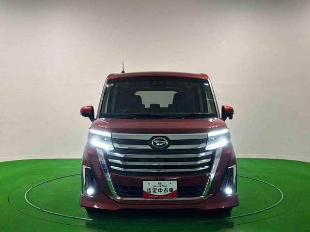 トールカスタムＧ　ターボ　パノラマモニター　電動パーキングブレーキＬＥＤヘッドランプ・フォグランプ　　１５インチアルミホイール　オートライト　プッシュボタンスタート　クルーズコントロール　　コーナーセンサー　パワースライドドア　キーフリーシステム（広島県）の中古車