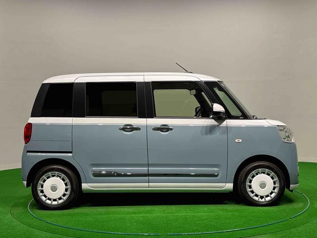 ムーヴキャンバスストライプスGBカメラ付 ハンズフリー両側電動ドア 衝突被害軽減装置 スマキー 電動格納 ハイビームアシスト エコアイドル レーンキープアシスト フロントベンチシート LEDヘッドライト シートヒーター キーフリー(広島県)の中古車