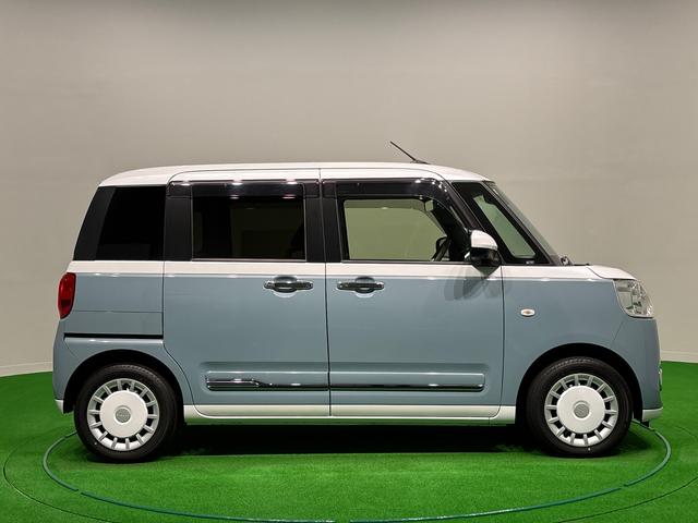 ムーヴキャンバスストライプスＧ　ナビ　バックモニター　ドライブレコーダー付きＬＥＤオートライト・フォグランプ　電動パーキングブレーキ　プッシュボタンスタート　セキュリティアラーム　バックカメラ　両側パワースライドドアウエルカムオープン機能　オート電動格納式ドアミラー（広島県）の中古車
