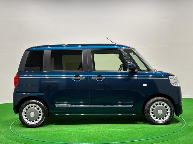 ムーヴキャンバスセオリーＧターボ　ナビ　バックモニター対応　ＥＴＣ車載器ＬＥＤオートライト・フォグランプ　電動パーキングブレーキ　プッシュボタンスタート　セキュリティアラーム　バックカメラ　両側パワースライドドアウエルカムオープン機能　オート電動格納式ドアミラー（広島県）の中古車