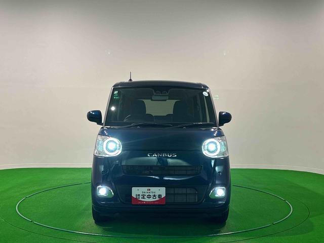 ムーヴキャンバスセオリーＧ　バックモニター対応カメラ　シートヒーターＬＥＤオートライト・フォグランプ　電動パーキングブレーキ　プッシュボタンスタート　セキュリティアラーム　バックカメラ　両側パワースライドドアウエルカムオープン機能　オート電動格納式ドアミラー（広島県）の中古車