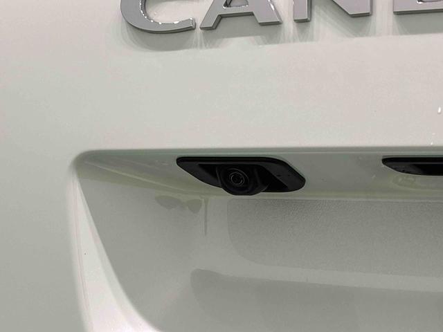 ムーヴキャンバスストライプスＧ　バックモニター対応　電動パーキングブレーキＬＥＤオートライト・フォグランプ　電動パーキングブレーキ　プッシュボタンスタート　セキュリティアラーム　バックカメラ　両側パワースライドドアウエルカムオープン機能　オート電動格納式ドアミラー（広島県）の中古車