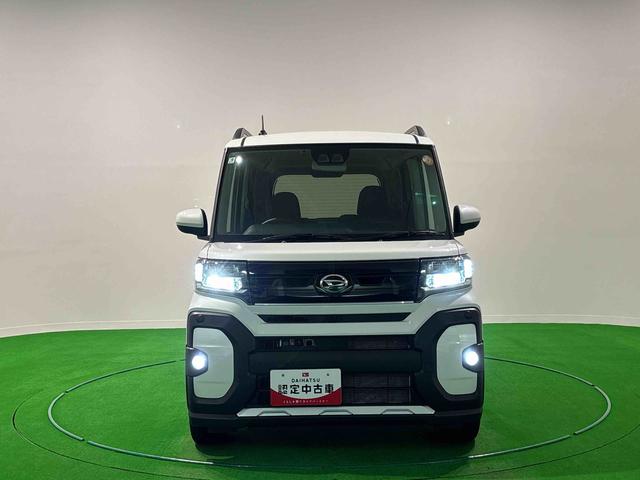 タントファンクロスターボ ETC付きLEDオートライト パワースライドドアウェルカムオープン機能 電動パーキングブレーキ 運転席助手席シートヒーター アルミホイール キーフリーシステム オート電動格納式ドアミラー(広島県)の中古車