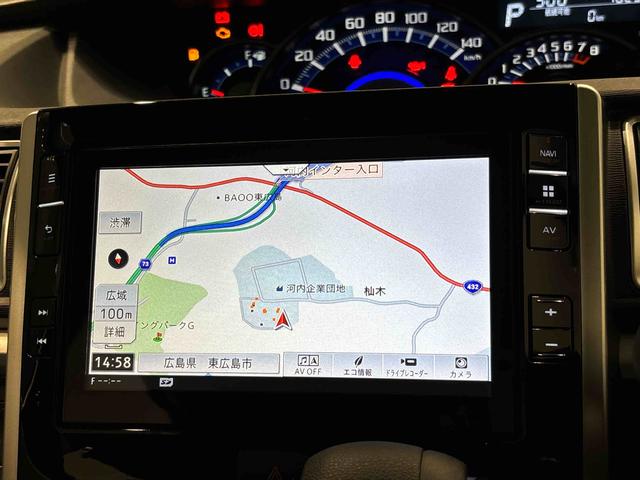 タントカスタムX SAIII ナビパノラマモニター ETC車載器オートエアコン 左側パワースライドドア 運転席シートヒーター 電動格納ドアミラー SRSサイドエアバッグ コーナーセンサー LEDヘッドライト LEDフォグランプ(広島県)の中古車