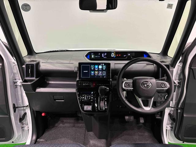 タントカスタムRS 9インチディスプレイオーディオ パノラマETC LEDオートライト パワースライドドアウェルカムオープン機能 電動パーキングブレーキ 運転席助手席シートヒーター アルミホイール キーフリーシステム オート電動格納式ドアミラー(広島県)の中古車