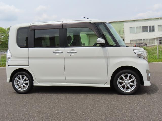 タントカスタムＸ　ＳＡ２ＷＤ　ＣＶＴ　６６０ｃｃ　カーナビ　ワンセグＴＶ　バックモニター　ＥＴＣ車載器　衝突被害軽減ブレーキ　横滑り防止装置　ＡＢＳ　アイドリングストップ　プッシュボタンスタート　両側スライドドア（福島県）の中古車