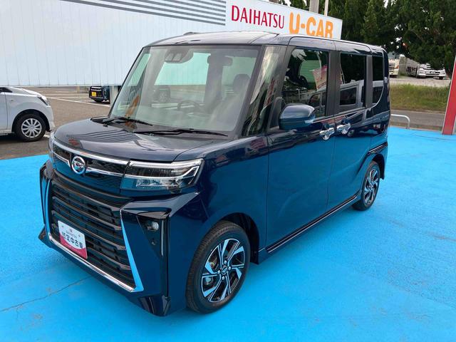 タントカスタムＸ２ＷＤ　ＣＶＴ　６６０ｃｃ　衝突被害軽減ブレーキ　横滑り防止装置　ＡＢＳ　アイドリングストップ　プッシュボタンスタート　両側電動スライドドア　オートエアコン　前席シートヒーター　ベンチシート（福島県）の中古車