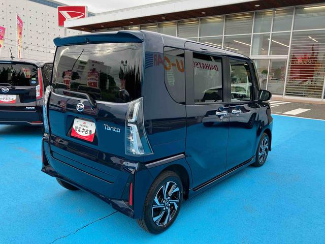 タントカスタムＸ２ＷＤ　ＣＶＴ　６６０ｃｃ　衝突被害軽減ブレーキ　横滑り防止装置　ＡＢＳ　アイドリングストップ　プッシュボタンスタート　両側電動スライドドア　オートエアコン　前席シートヒーター　ベンチシート（福島県）の中古車