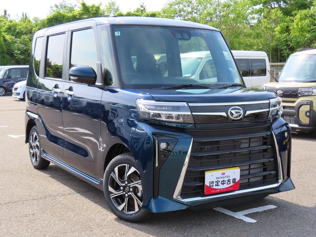 タントカスタムＸ２ＷＤ　ＣＶＴ　６６０ｃｃ　衝突被害軽減ブレーキ　横滑り防止装置　ＡＢＳ　アイドリングストップ　プッシュボタンスタート　両側電動スライドドア　オートエアコン　前席シートヒーター　届出済未使用車（福島県）の中古車