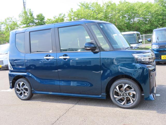 タントカスタムＸ２ＷＤ　ＣＶＴ　６６０ｃｃ　衝突被害軽減ブレーキ　横滑り防止装置　ＡＢＳ　アイドリングストップ　プッシュボタンスタート　両側電動スライドドア　オートエアコン　前席シートヒーター　届出済未使用車（福島県）の中古車