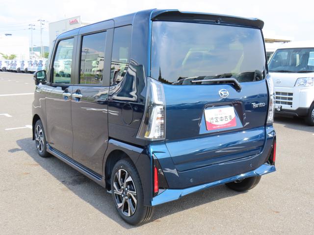 タントカスタムＸ２ＷＤ　ＣＶＴ　６６０ｃｃ　衝突被害軽減ブレーキ　横滑り防止装置　ＡＢＳ　アイドリングストップ　プッシュボタンスタート　両側電動スライドドア　オートエアコン　前席シートヒーター　届出済未使用車（福島県）の中古車