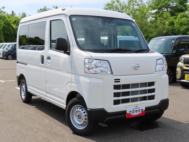 ハイゼットカーゴＤＸ４ＷＤ　６６０ｃｃ　５速マニュアル　衝突被害軽減ブレーキ　横滑り防止装置　ＡＢＳ　アイドリングストップ　両側スライドドア　マニュアルエアコン　パワーステアリング　前席パワーウィンドウ　届出済未使用車（福島県）の中古車