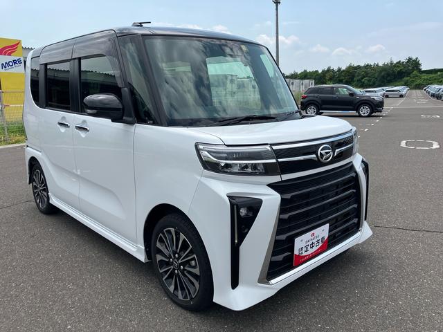 タントカスタムＲＳ２ＷＤ　ＣＶＴ　ターボ　社外ナビ・バックモニター　社外ドラレコ　両側電動スライドドア　衝突被害軽減ブレーキ　横滑り防止装置　ＡＢＳ　アイドリングストップ　前席シートヒーター　プッシュボタンスタート（福島県）の中古車