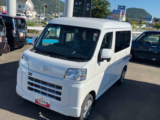 ハイゼットカーゴクルーズターボ４ＷＤ　ＣＶＴ　６６０ｃｃ　衝突被害軽減ブレーキ　横滑り防止装置　ＡＢＳ　運転席・助手席エアバッグ　アイドリングストップ　プッシュボタンスタート　前席パワーウィンドウ　両側スライドドア　リヤヒーター（福島県）の中古車