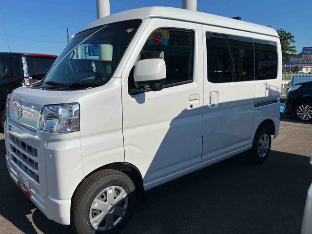 ハイゼットカーゴクルーズターボ４ＷＤ　ＣＶＴ　６６０ｃｃ　衝突被害軽減ブレーキ　横滑り防止装置　ＡＢＳ　運転席・助手席エアバッグ　アイドリングストップ　プッシュボタンスタート　前席パワーウィンドウ　両側スライドドア　リヤヒーター（福島県）の中古車
