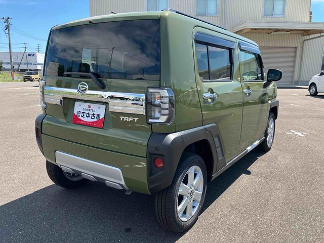 タフトＧターボ　クロムベンチャー４ＷＤ　ＣＶＴ　６６０ｃｃ　スカイフィールトップ　クルーズコントロール　衝突被害軽減ブレーキ　横滑り防止装置　ＡＢＳ　サイドエアバッグ　アイドリングストップ　プッシュボタンスタート　前席シートヒーター（福島県）の中古車