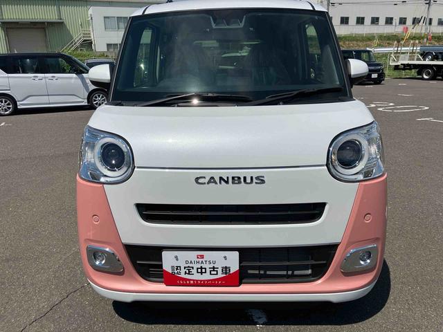 ムーヴキャンバスストライプスＧ２ＷＤ　ＣＶＴ　６６０ｃｃ　ディスプレイオーディオ　バックモニター　衝突被害軽減ブレーキ　横滑り防止装置　ＡＢＳ　アイドリングストップ　プッシュボタンスタート　両側電動スライドドア　前席シートヒーター（福島県）の中古車