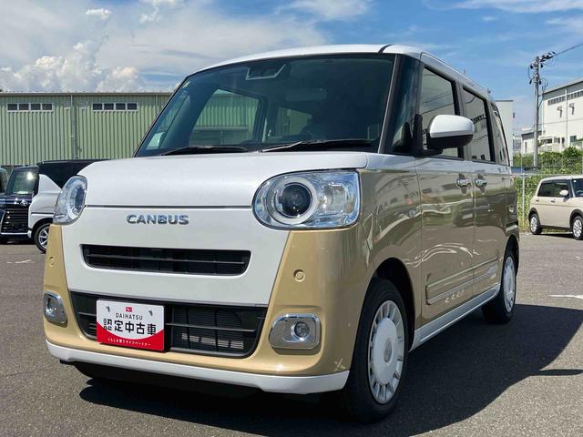 ムーヴキャンバスストライプスＧ２ＷＤ　ＣＶＴ　６６０ｃｃ　衝突被害軽減ブレーキ　横滑り防止装置　ＡＢＳ　アイドリングストップ　プッシュボタンスタート　両側電動スライドドア　ホットカップホルダー　前席シートヒーター　オートエアコン（福島県）の中古車