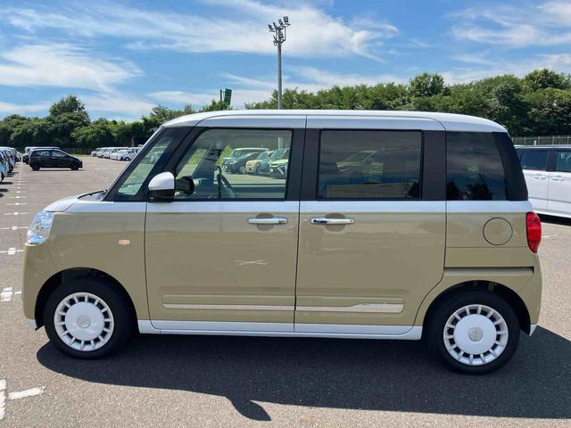 ムーヴキャンバスストライプスＧ２ＷＤ　ＣＶＴ　６６０ｃｃ　衝突被害軽減ブレーキ　横滑り防止装置　ＡＢＳ　アイドリングストップ　プッシュボタンスタート　両側電動スライドドア　ホットカップホルダー　前席シートヒーター　オートエアコン（福島県）の中古車