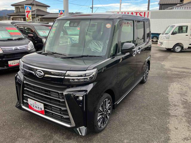 タントカスタムRSリミテッド ターボ2WD CVT 660cc ターボ 両側電動スライドドア 衝突被害軽減ブレーキ 横滑り防止装置 ABS アイドリングストップ プッシュボタンスタート クルーズコントロール 届出済未使用車(福島県)の中古車