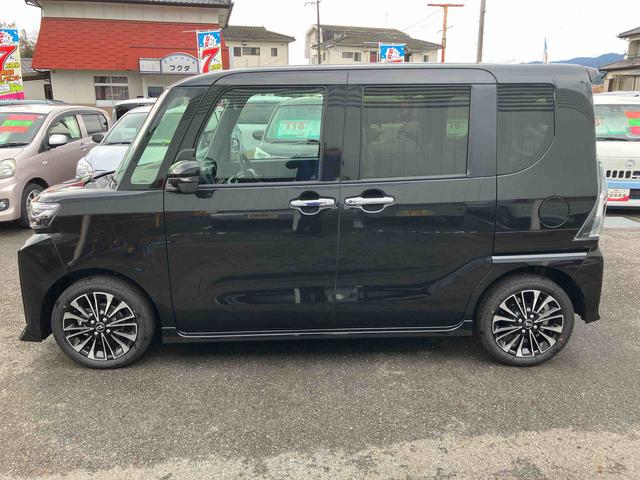 タントカスタムRSリミテッド ターボ2WD CVT 660cc ターボ 両側電動スライドドア 衝突被害軽減ブレーキ 横滑り防止装置 ABS アイドリングストップ プッシュボタンスタート クルーズコントロール 届出済未使用車(福島県)の中古車