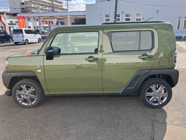 タフトＧ　ダーククロムベンチャー　４ＷＤ　届出済未使用車４ＷＤ　ＣＶＴ　６６０ｃｃ　ディスプレイオーディオ　バックモニター　衝突被害軽減ブレーキ　横滑り防止装置　ＡＢＳ　サイドエアバッグ　アイドリングストップ　プッシュボタンスタート　届出済未使用車（福島県）の中古車