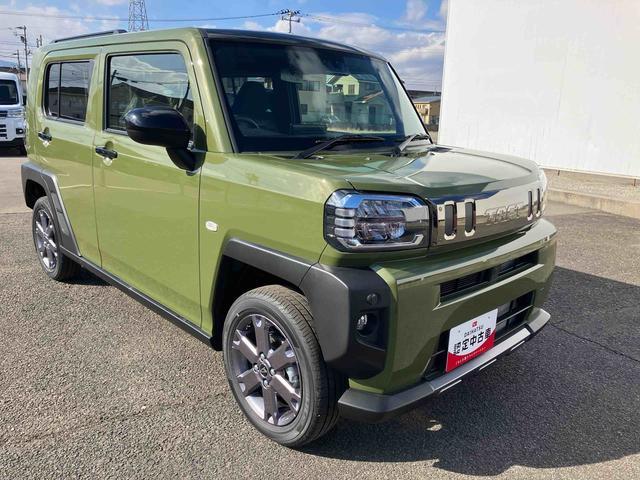 タフトＧ　ダーククロムベンチャー　４ＷＤ　届出済未使用車４ＷＤ　ＣＶＴ　６６０ｃｃ　ディスプレイオーディオ　バックモニター　衝突被害軽減ブレーキ　横滑り防止装置　ＡＢＳ　サイドエアバッグ　アイドリングストップ　プッシュボタンスタート　届出済未使用車（福島県）の中古車