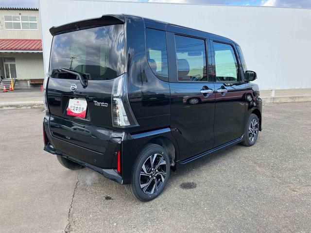タントカスタムXリミテッド 4WD 届出済未使用車4WD CVT 660cc 両側電動スライドドア ETC車載器 衝突被害軽減ブレーキ 横滑り防止装置 ABS サイドエアバッグ アイドリングストップ プッシュボタンスタート 届出済未使用車(福島県)の中古車