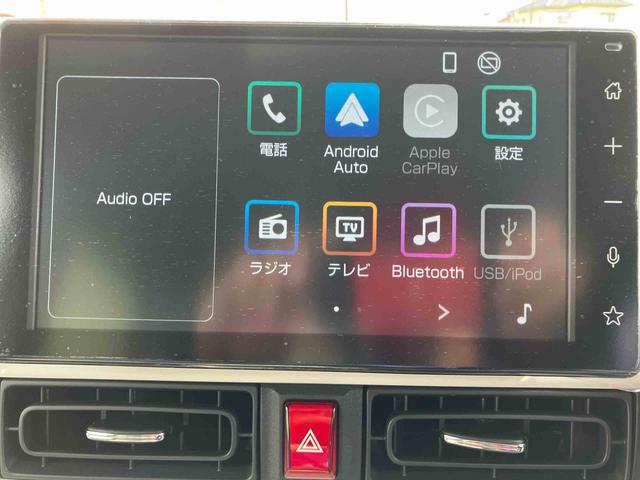 ムーヴキャンバスストライプスG 届出済未使用車2WD CVT 660cc 衝突被害軽減ブレーキ 横滑り防止装置 ABS サイドエアバッグ アイドリングストップ プッシュボタンスタート 両側電動スライドドア ディスプレイオーディオ 届出済未使用車(福島県)の中古車