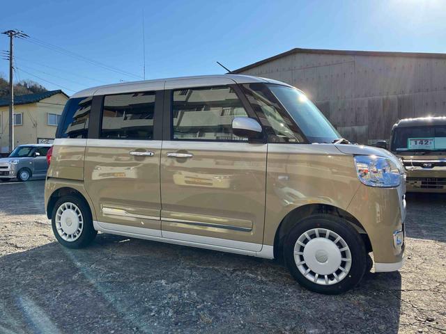 ムーヴキャンバスストライプスＧ２ＷＤ　スマートアシスト　　シートヒーター　電動パーキングブレーキ　オートホールド機能　プッシュボタンスタート　ベンチシート　衝突警報機能　コーナーセンサー　両側電動スライドドア　バックカメラ（福島県）の中古車