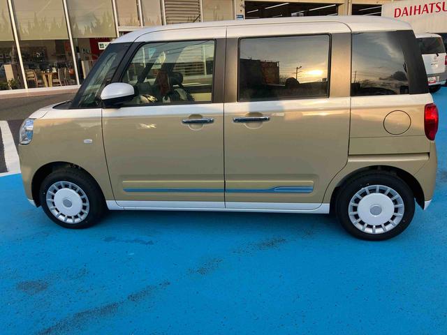 ムーヴキャンバスストライプスＧ　届出済未使用車　両側電動スライドドア２ＷＤ　ＣＶＴ　６６０ｃｃ　衝突被害軽減ブレーキ　横滑り防止装置　ＡＢＳ　アイドリングストップ　プッシュボタンスタート　両側電動スライドドア　ディスプレイオーディオ　バックモニター　届出済未使用車（福島県）の中古車