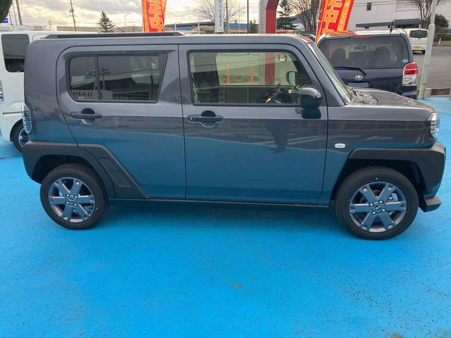 タフトＧターボ　ダーククロムベンチャー　４ＷＤ　届出済未使用車４ＷＤ　ＣＶＴ　６６０ｃｃ　ディスプレイオーディオ　バックモニター　衝突被害軽減ブレーキ　横滑り防止装置　ＡＢＳ　サイドエアバッグ　アイドリングストップ　プッシュボタンスタート　届出済未使用車（福島県）の中古車