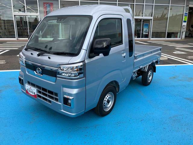 ハイゼットトラックジャンボエクストラ 4WD 届出済未使用車4WD CVT 660cc 衝突被害軽減ブレーキ 横滑り防止装置 ABS アイドリングストップ プッシュボタンスタート エアコン パワーステアリング パワーウィンドウ 届出済未使用車(福島県)の中古車