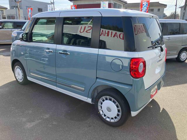 ムーヴキャンバスストライプスＧ　届出済未使用車２ＷＤ　ＣＶＴ　６６０ｃｃ　ディスプレイオーディオ　衝突被害軽減ブレーキ　横滑り防止装置　ＡＢＳ　サイドエアバッグ　アイドリングストップ　プッシュボタンスタート　両側電動スライドドア　届出済未使用車（福島県）の中古車