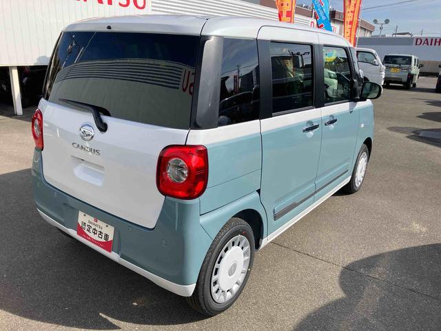 ムーヴキャンバスストライプスＧ　届出済未使用車２ＷＤ　ＣＶＴ　６６０ｃｃ　ディスプレイオーディオ　衝突被害軽減ブレーキ　横滑り防止装置　ＡＢＳ　サイドエアバッグ　アイドリングストップ　プッシュボタンスタート　両側電動スライドドア　届出済未使用車（福島県）の中古車