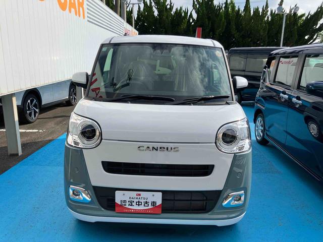 ムーヴキャンバスストライプスG4WD CVT 660cc 衝突被害軽減ブレーキ 横滑り防止機能 キーフリー 電動パーキングブレーキ 前席シートヒーター オートエアコン 両側電動スライドドア アイドリングストップ(福島県)の中古車