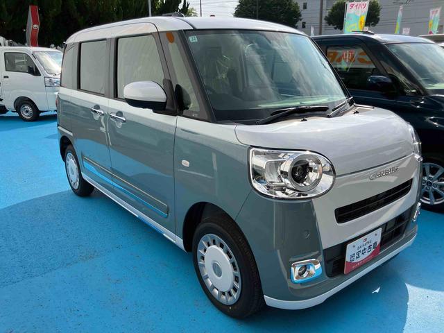 ムーヴキャンバスストライプスG4WD CVT 660cc 衝突被害軽減ブレーキ 横滑り防止機能 キーフリー 電動パーキングブレーキ 前席シートヒーター オートエアコン 両側電動スライドドア アイドリングストップ(福島県)の中古車