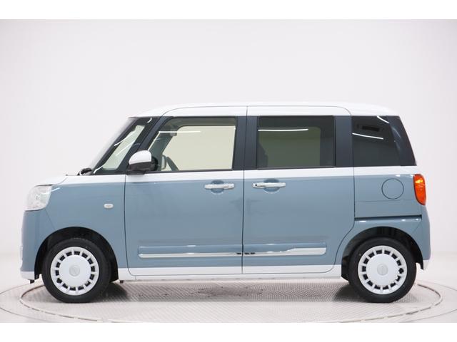 ムーヴキャンバスストライプスＧパノラマモニター　７インチナビ　両側パワースライドドア　シートヒーター　ＵＳＢ入力端子　Ｂｌｕｅｔｏｏｔｈ　ホッとカップホルダー　オートライト　キーフリー　アイドリングストップ　ティーゼットデオプラス（岡山県）の中古車