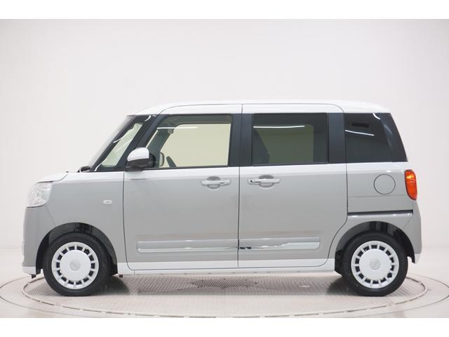 ムーヴキャンバス 中古車 ストライプスＧ両側パワースライドドア　シートヒーター　ＵＳＢ入力端子　オートライト　キーフリー　アイドリングストップ　衝突被害軽減システム　レーンアシスト　オートマチックハイビーム　ティーゼットデオプラス