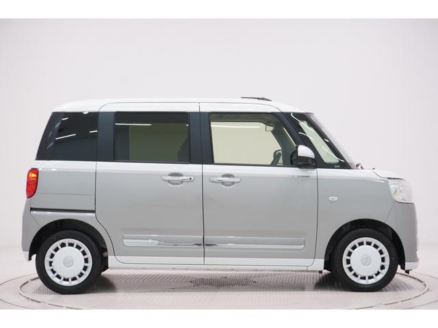 ムーヴキャンバス 中古車 ストライプスＧターボパノラマモニター　７インチナビ　ドライブレコーダー　両側パワースライドドア　シートヒーター　ＵＳＢ入力端子　Ｂｌｕｅｔｏｏｔｈ　オートライト　キーフリー　アイドリングストップ　ティーゼットデオプラス