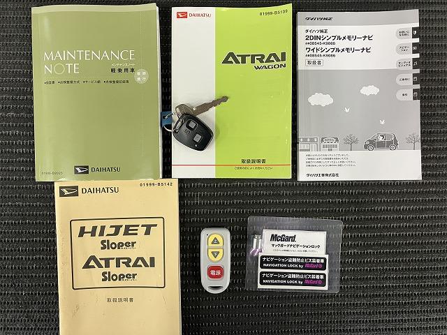 アトレーワゴンスローパー　リヤシートレス仕様＋折り畳み補助シート福祉車両　車いす乗車　電動ウインチ　両側スライドドア　ナビ　オートエアコン　光軸調整ダイヤル　電動格納ミラー　後席補助座席　キーレス（神奈川県）の中古車