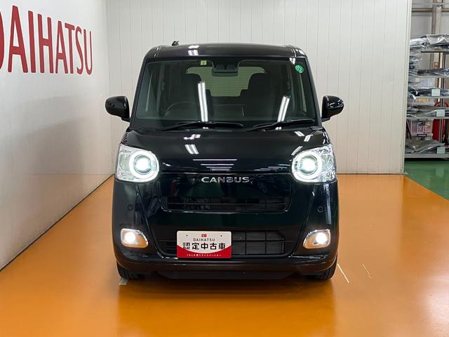ムーヴキャンバスセオリーＧターボ　雹害車雹害車　サポカーＳワイド適合　Ｂカメラ　ＥＴＣ　ステアリングスイッチ　ＵＳＢ接続端子　両側オートスライドドア　電動パーキングブレーキ　シートヒーター　ワイヤレス充電器　ホッとカップホルダー　キーフリー（神奈川県）の中古車