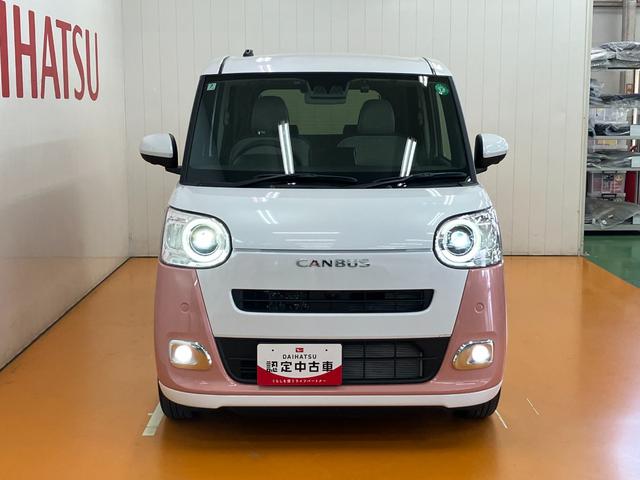 ムーヴキャンバスストライプスＧターボサポカーＳワイド適合　ドラレコ　パノラマモニター対応　ＵＳＢ接続端子　電動パーキングブレーキ　シートヒーター　両側オートスライドドア　Ｐスタート　全車速追従機能付ＡＣＣ　ホッとカップホルダー（神奈川県）の中古車