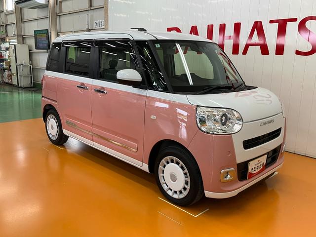 ムーヴキャンバスストライプスＧターボサポカーＳワイド適合　ドラレコ　パノラマモニター対応　ＵＳＢ接続端子　電動パーキングブレーキ　シートヒーター　両側オートスライドドア　Ｐスタート　全車速追従機能付ＡＣＣ　ホッとカップホルダー（神奈川県）の中古車