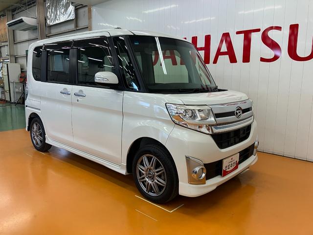 タントカスタムX トップエディションSAスマアシ デイライト ミラクルオープンドア 片側オートスライドドア 後席モニター Pスタート エコアイドル USB接続端子 Bカメラ ステアリングスイッチ キーフリー(神奈川県)の中古車